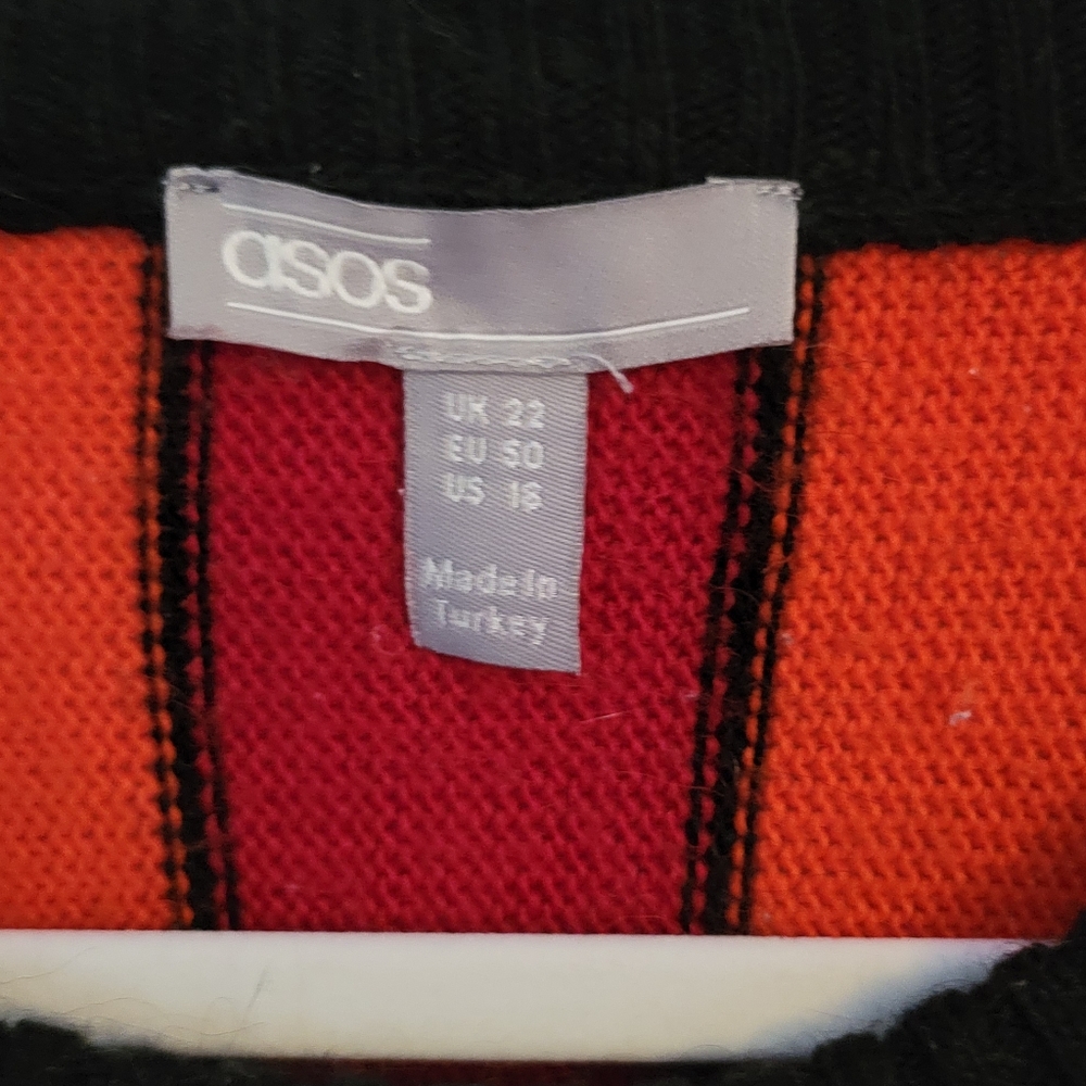 ASOS Stripe Rainbow Crewneck Sweater - Picture 5 of 7